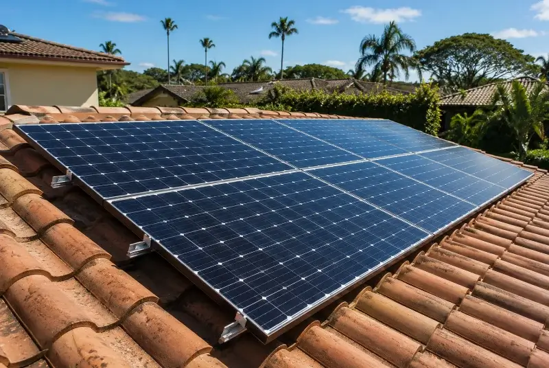 Installation de panneaux solaires à Mont-Roc